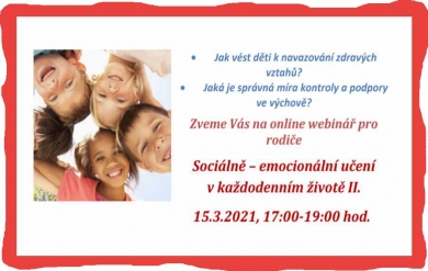 Nabídka online semináře pro rodiče